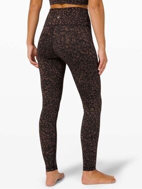Lululemon Wunder Under 
High-Rise Tight 28" Leggings 
Wild Thing Camo Brown Sk14